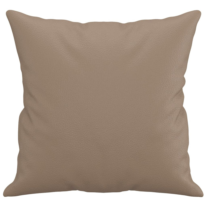 Throw Pillows 2 pcs Cappuccino 40x40 cm Faux Leather Payday Deals