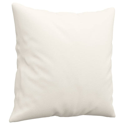 Throw Pillows 2 pcs Cream 40x40 cm Faux Leather Payday Deals