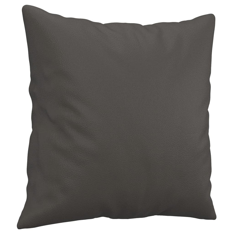 Throw Pillows 2 pcs Grey 40x40 cm Faux Leather Payday Deals