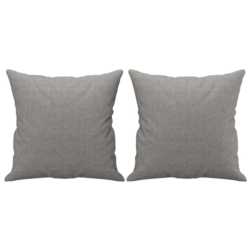 Throw Pillows 2 pcs Light Grey 40x40 cm Fabric Payday Deals