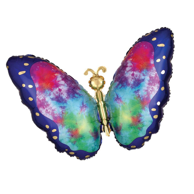 Tie-Dye Butterfly Supershape Foil Balloon Payday Deals