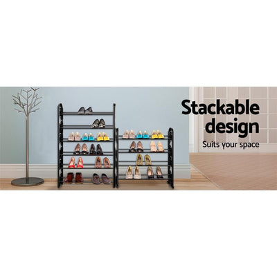 10 Tier Stackable Shoe Rack