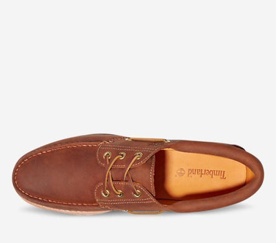 Timberland Men's Authentic Handsewn Boat Shoes Rust Full Grain Leather - Rust Payday Deals