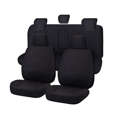 Seat Covers for ISUZU D-MAX 06/2012 - ON DUAL CAB CHASSIS UTILITY FR BLACK ALL TERRAIN