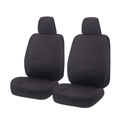 Seat Covers for MITSUBISHI TRITON MQ SERIES 01/2015 - ON DUAL / CLUB CAB UTILITY FRONT 2X BUCKETS CHARCOAL ALL TERRAIN