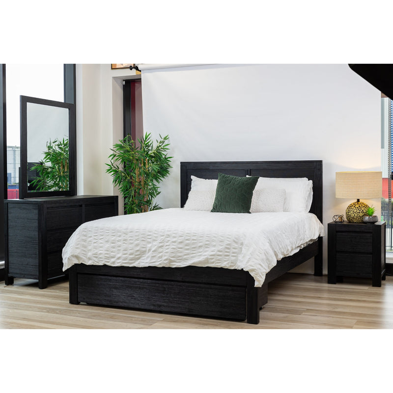 Tofino 5pc Queen Bed Suite Bedside Dresser Bedroom Furniture Package - Black Payday Deals