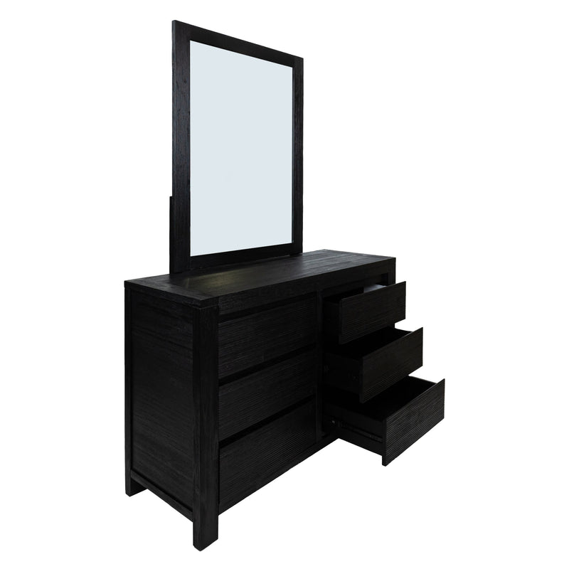 Tofino 5pc Queen Bed Suite Bedside Dresser Bedroom Furniture Package - Black Payday Deals