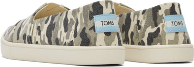 TOMS Womens Casual Canvas Slip On Sneakers Shoes Espadrilles - Army Camo Camouflage Payday Deals