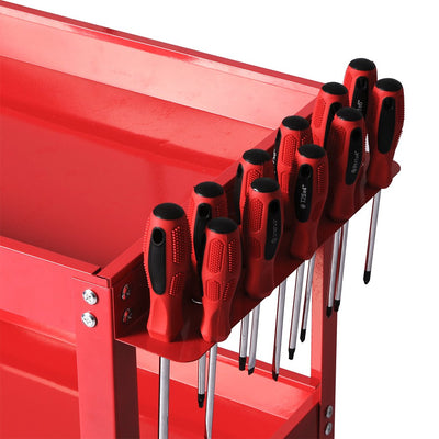 Tool Cart Trolley 3-Tier Toolbox Workshop Garage Storage Organizer Steel 150KG Payday Deals