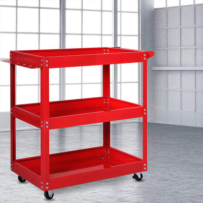 Tool Cart Trolley 3-Tier Toolbox Workshop Garage Storage Organizer Steel 150KG Payday Deals