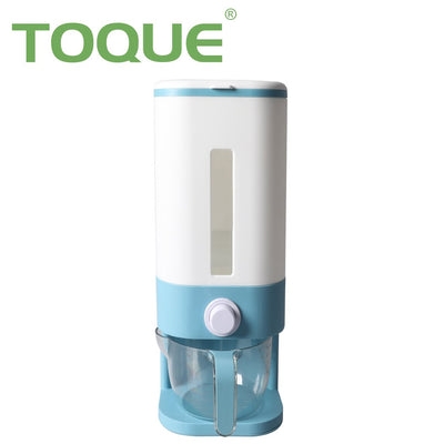 TOQUE Cereal Dispenser Auto Grain Storage Box Food Flour Container 12L Blue Payday Deals