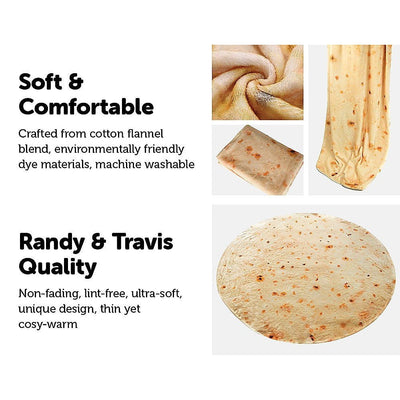 Tortilla Blanket Burrito 180cm Blanket Throw Rug Payday Deals