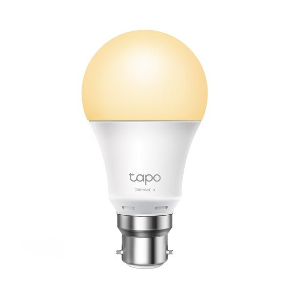 TP-Link Tapo Dimmable Smart Light Bulb L510B Bayonet Fitting Dimmable, No Hub Required, Voice Control, Schedule & Timer 2700K 8.7W 2.4 GHz 802.11b/g/n Payday Deals
