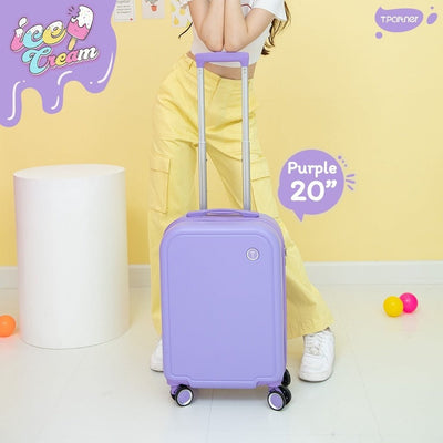 TPartner Hardshell Cabin Luggage Bag Travel Carry On TSA 20" - Purple Payday Deals