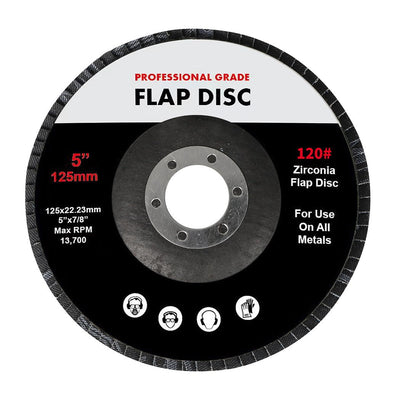 Traderight Flap Discs 125mm 5" Zirconia Sanding Wheel 120 # Sander Grinding x10 Payday Deals