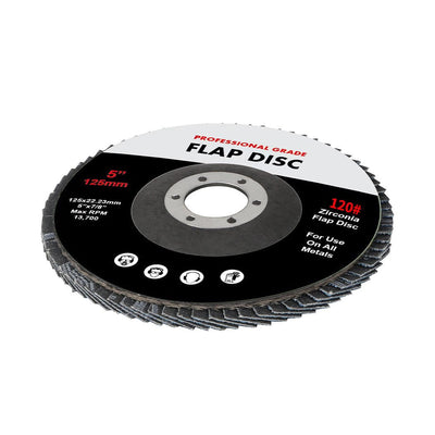 Traderight Flap Discs 125mm 5" Zirconia Sanding Wheel 120 # Sander Grinding x10 Payday Deals