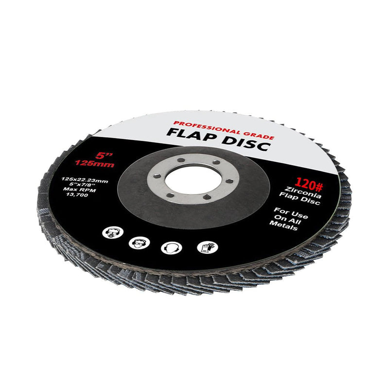 Traderight Flap Discs 125mm 5" Zirconia Sanding Wheel 120 