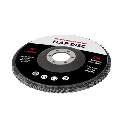 Traderight Flap Discs 125mm 5" Zirconia Sanding Wheel 40 # Sander Grinding x10 Payday Deals