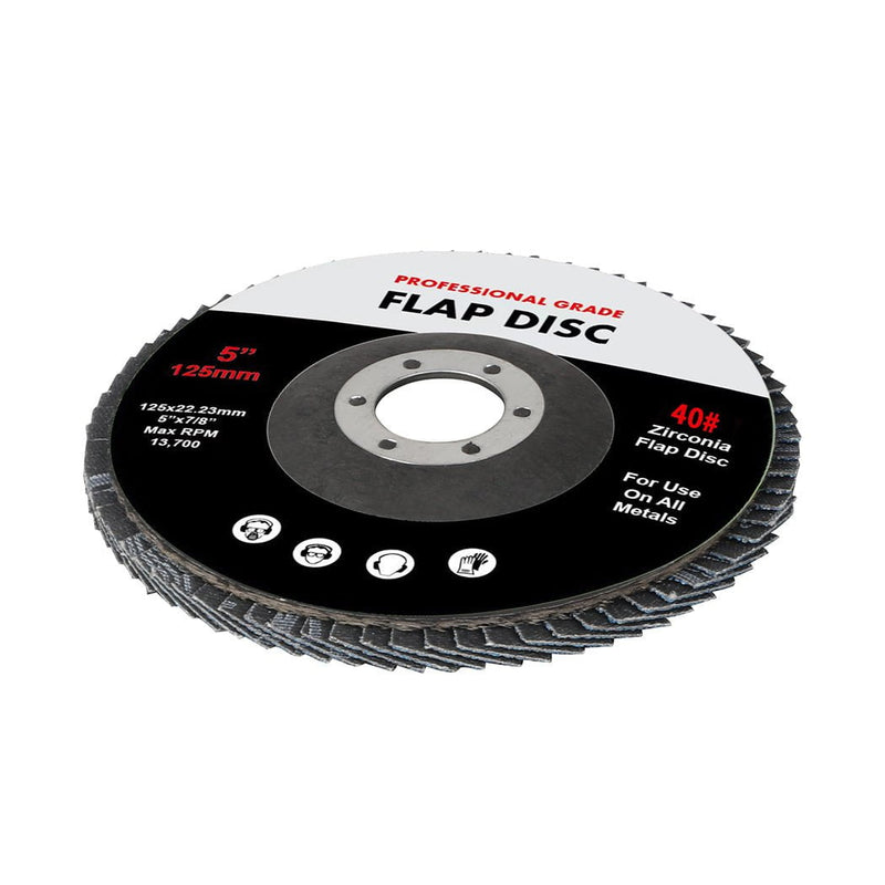 Traderight Flap Discs 125mm 5" Zirconia Sanding Wheel 40 