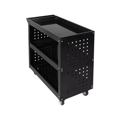Traderight Tool Trolley Cart Workshop Storage Portable Steel Trolly Black Payday Deals
