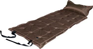 Trailblazer 21-Points Self-Inflatable Satin Air Mattress With Pillow - BROWN Payday Deals