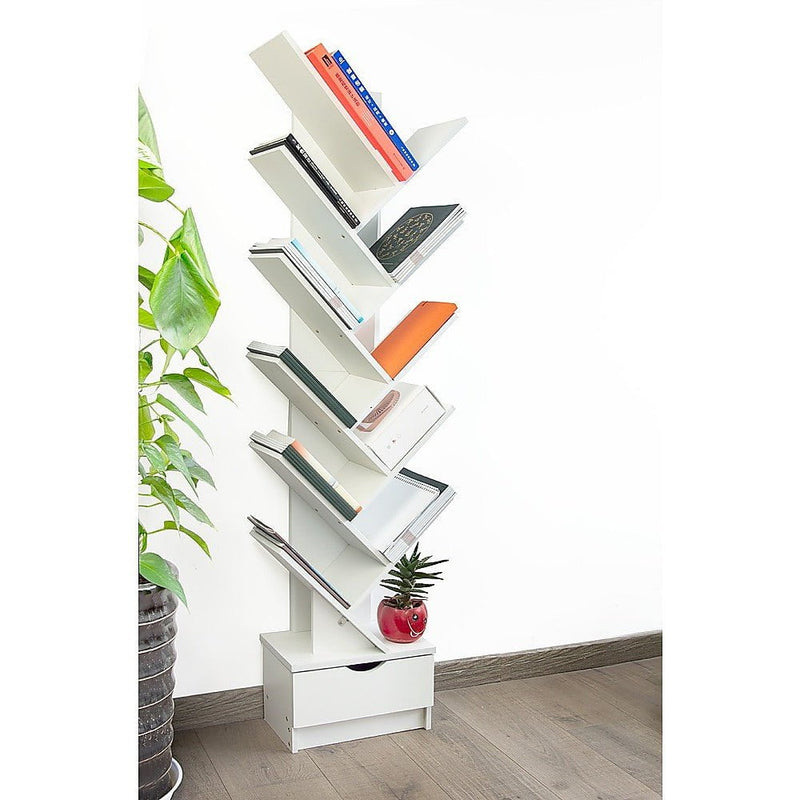 Tree Bookshelf Bookcase Book Organizer 12-Tier Multipurpose Shelf Display Racks Payday Deals