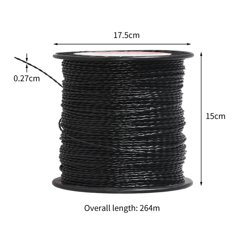 Trimmer Line Spiral Twist String 2.7MM x 264M Whipper Snipper Cord Feed Grass Payday Deals