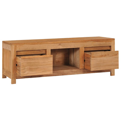 TV Cabinet 100x30x35 cm Solid Teak Wood Payday Deals