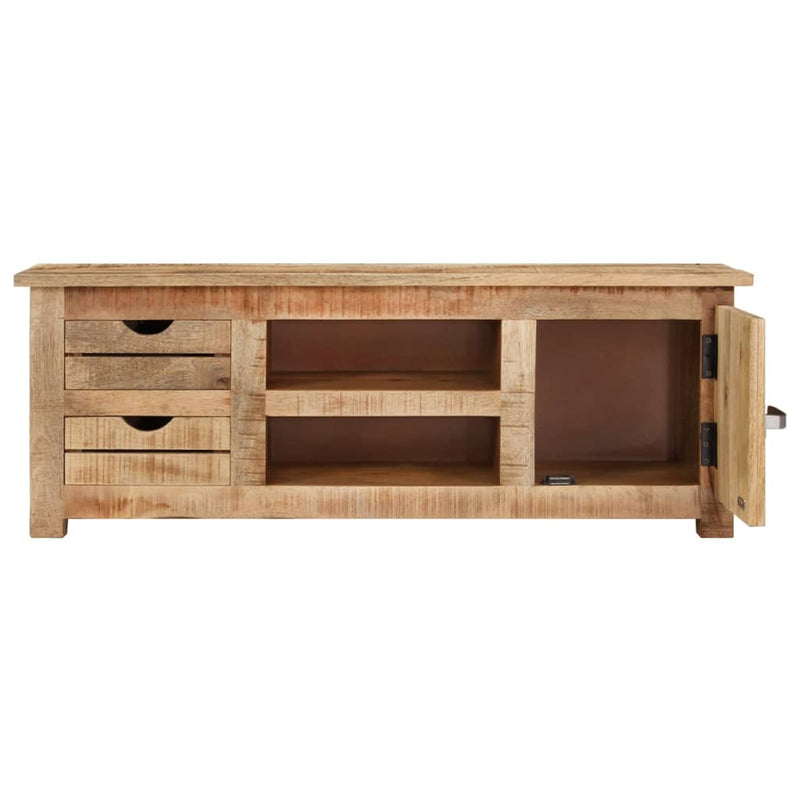 TV Cabinet 110x30x40 cm Rough Mango Wood Payday Deals