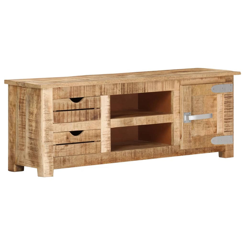 TV Cabinet 110x30x40 cm Rough Mango Wood Payday Deals