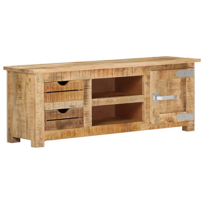 TV Cabinet 110x30x40 cm Rough Mango Wood Payday Deals