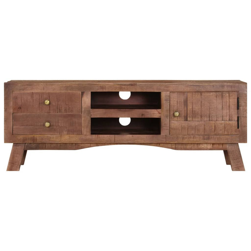 TV Cabinet 110x30x40 cm Rough Mango Wood Payday Deals