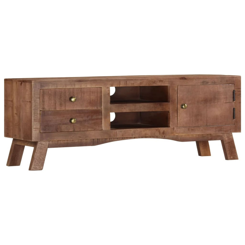 TV Cabinet 110x30x40 cm Rough Mango Wood Payday Deals