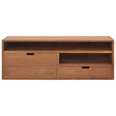 TV Cabinet 110x30x40 cm Solid Teak Wood Payday Deals