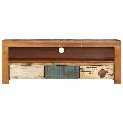 TV Cabinet 110x30x40 cm Solid Wood Reclaimed Payday Deals