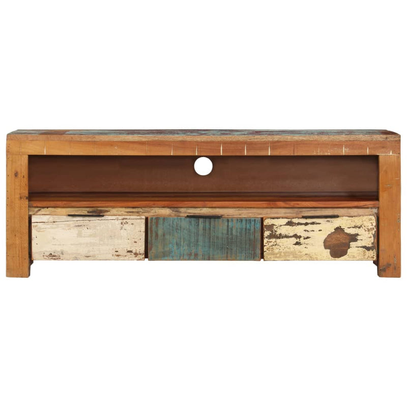 TV Cabinet 110x30x40 cm Solid Wood Reclaimed Payday Deals