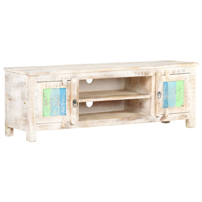 TV Cabinet 120x30x40 cm Rough Acacia Wood Payday Deals