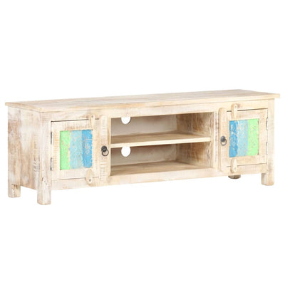 TV Cabinet 120x30x40 cm Rough Acacia Wood Payday Deals