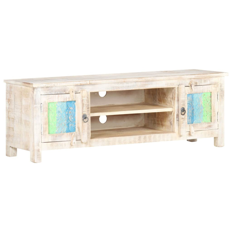 TV Cabinet 120x30x40 cm Rough Acacia Wood Payday Deals