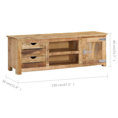 TV Cabinet 120x30x40 cm Solid Mango Wood Payday Deals