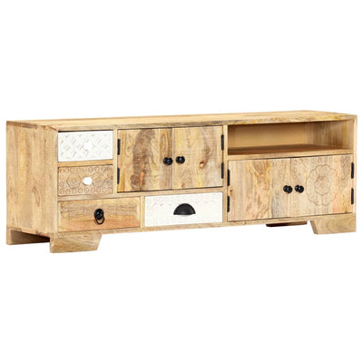 TV Cabinet 120x30x40 cm Solid Mango Wood Payday Deals