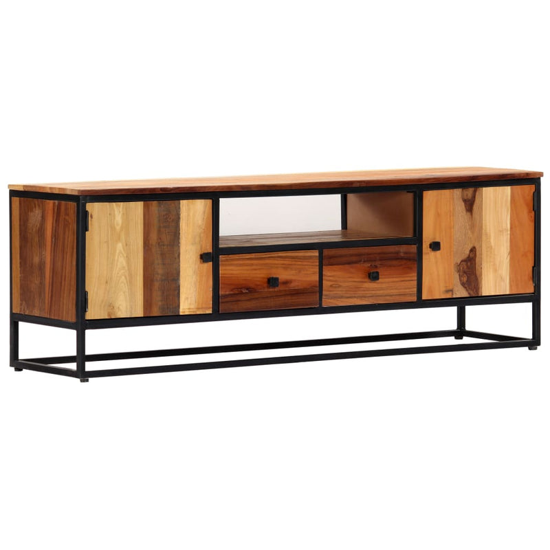 TV Cabinet 120x30x40 cm Solid Reclaimed Wood and Steel Payday Deals