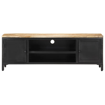 TV Cabinet 120x30x40 cm Solid Rough Mango Wood Payday Deals