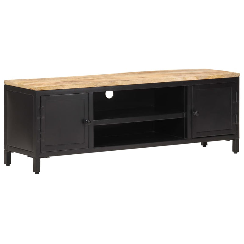 TV Cabinet 120x30x40 cm Solid Rough Mango Wood Payday Deals