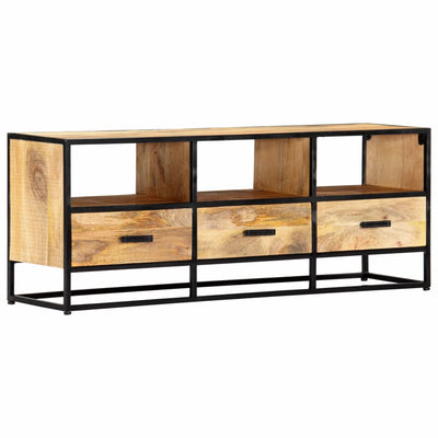 TV Cabinet 120x30x45 cm Solid Mango Wood Payday Deals