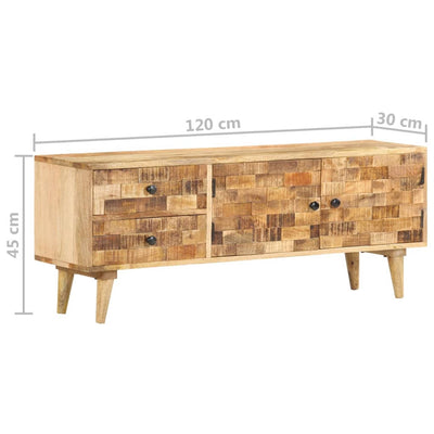 TV Cabinet 120x30x45 cm Solid Mango Wood Payday Deals