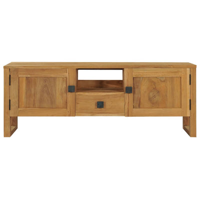 TV Cabinet 120x32x45 cm Solid Teak Wood Payday Deals