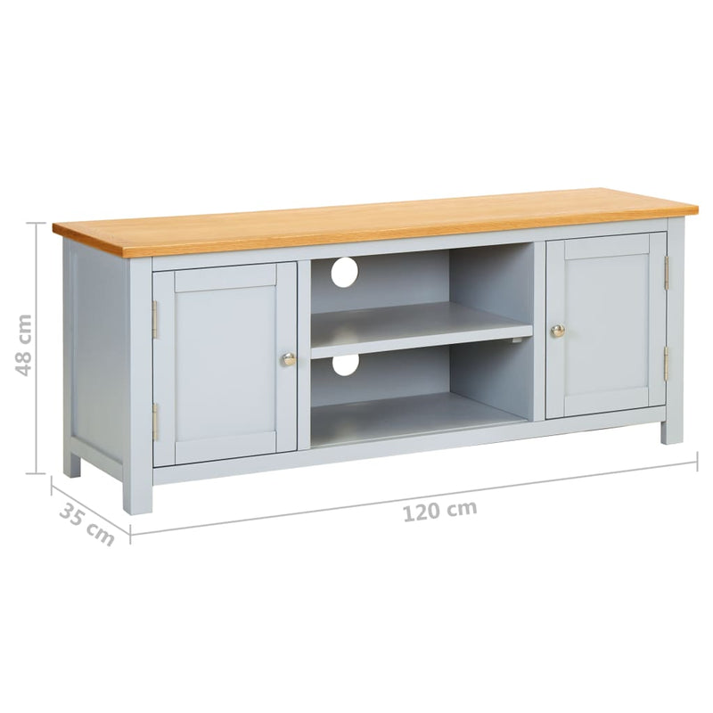 TV Cabinet 120x35x48 cm Solid Oak Wood Payday Deals