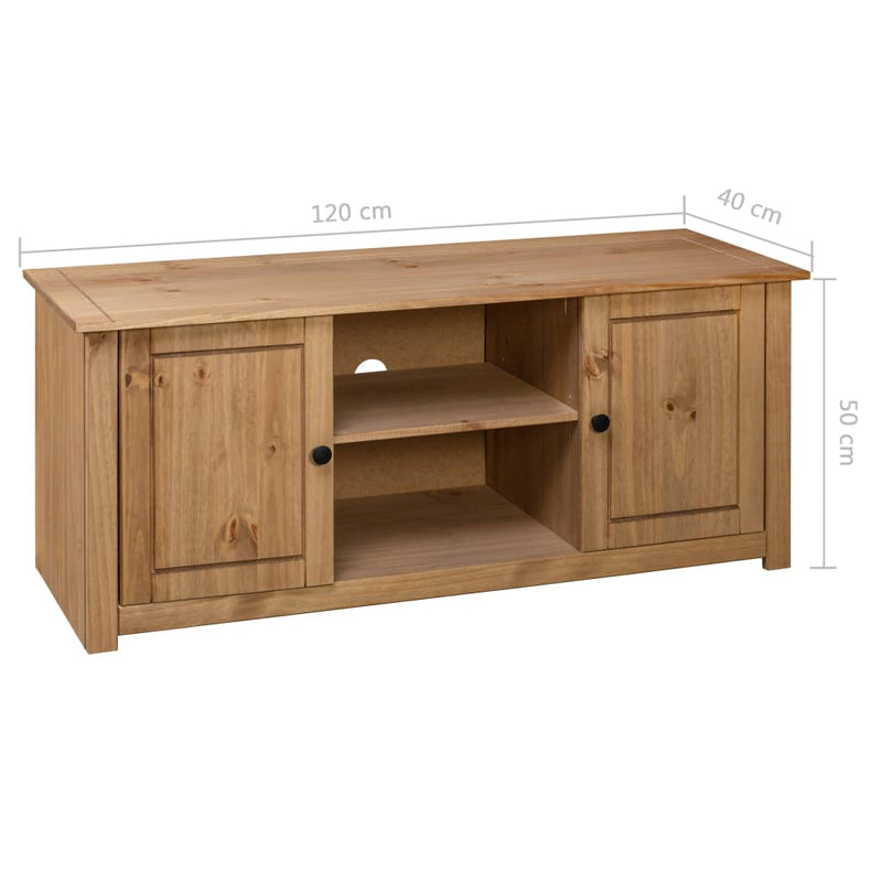 TV Cabinet 120x40x50 cm Solid Pine Wood Panama Range Payday Deals