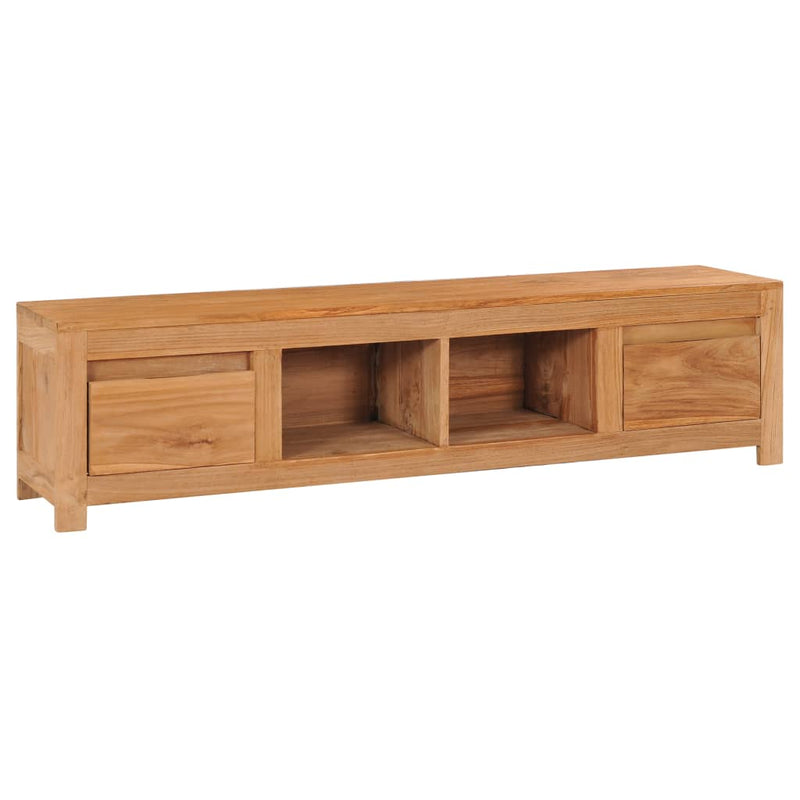 TV Cabinet 135x30x35 cm Solid Teak Wood Payday Deals